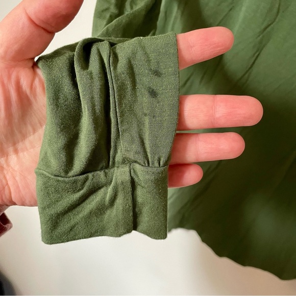 Kyte Living Adult Bamboo Long Sleeve Pajama Top Green Size Small - Picture 4 of 4